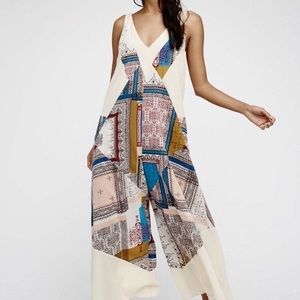 Free People Tapestry Patchwork Jumpsuit